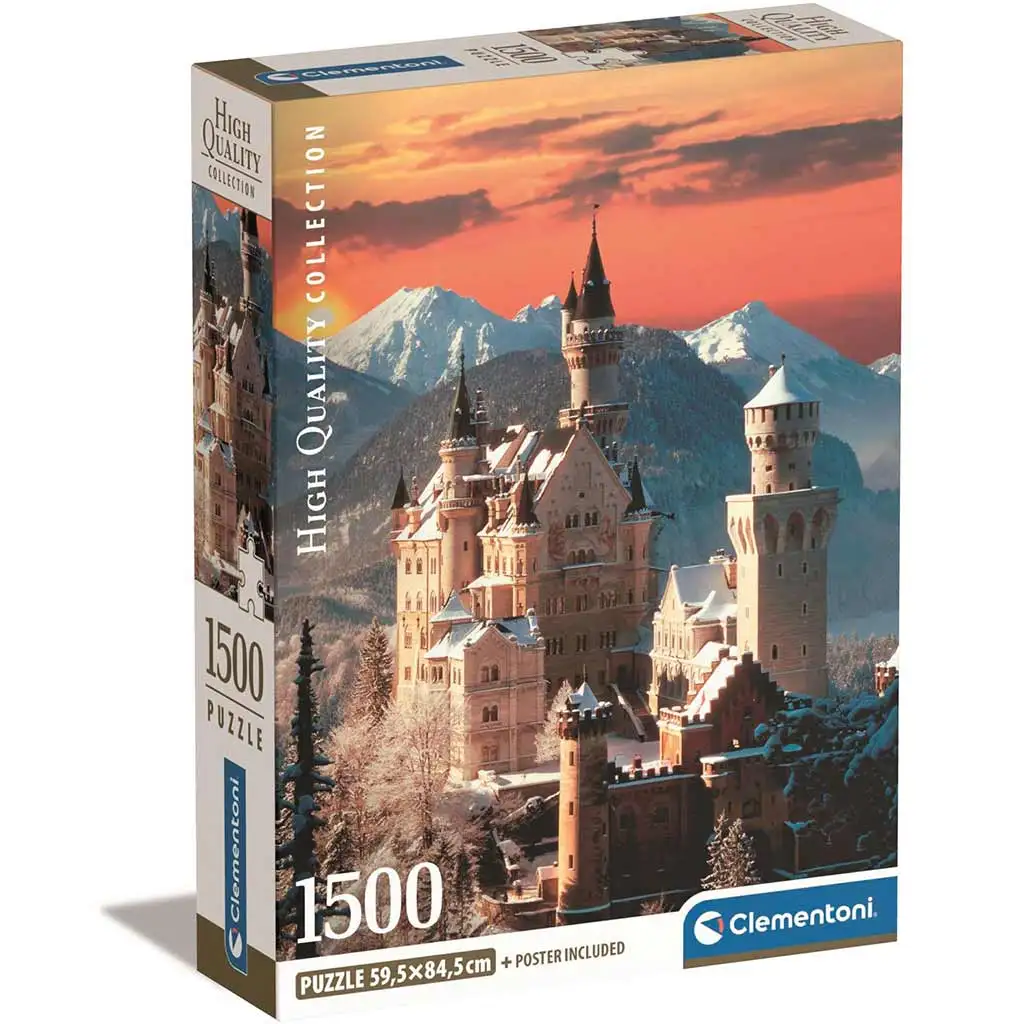 imagen de Castillo de Neuschwanstein puzzle HQC de 1500 piezas 59,5x84,5cm - Clementoni 1