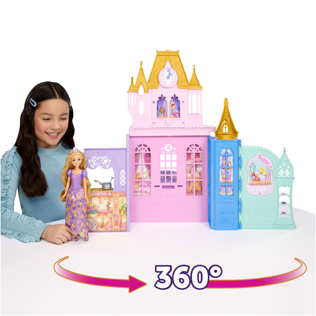 imagen de Castillo de Princesas Disney con Rapunzel y Muñeca - Mattel 4