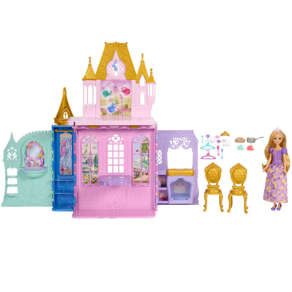 imagen de Castillo de Princesas Disney con Rapunzel y Muñeca - Mattel 1