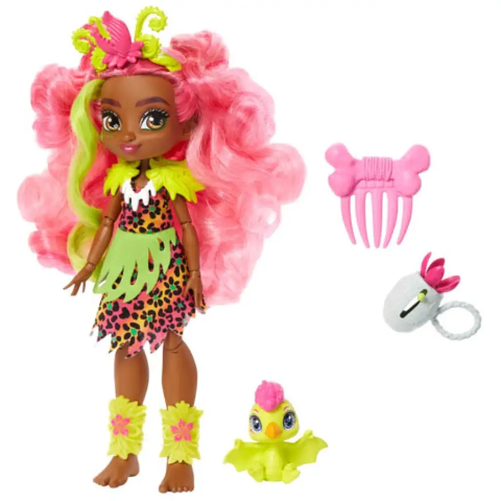 imagen de Cave Club: Set de juego Fernessa con el dinosaurio Ptilly - Mattel 2