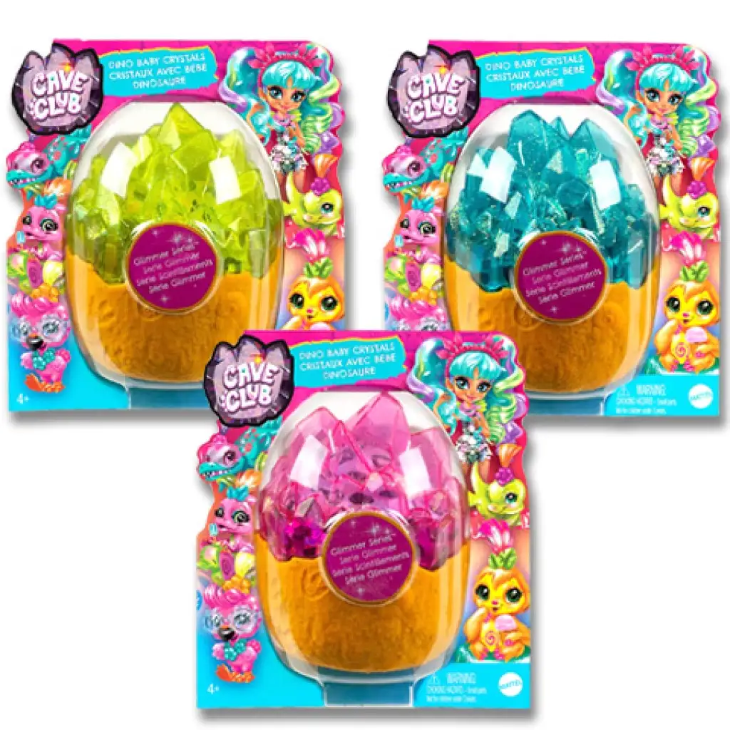 imagen de Cave Club: Sorpresa de dinosaurios en huevo de cristal - Mattel 1