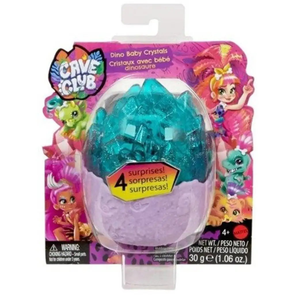 imagen de Cave Club: Sorpresas de criaturas prehistóricas en huevo de cristal en varias versiones - Mattel 1