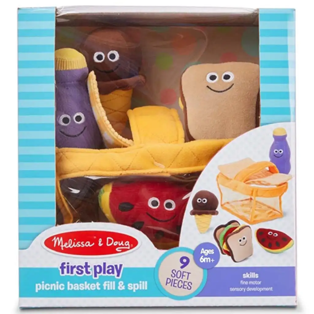 imagen de Cesta de picnic de peluche de 9 piezas - Melissa & Doug 1