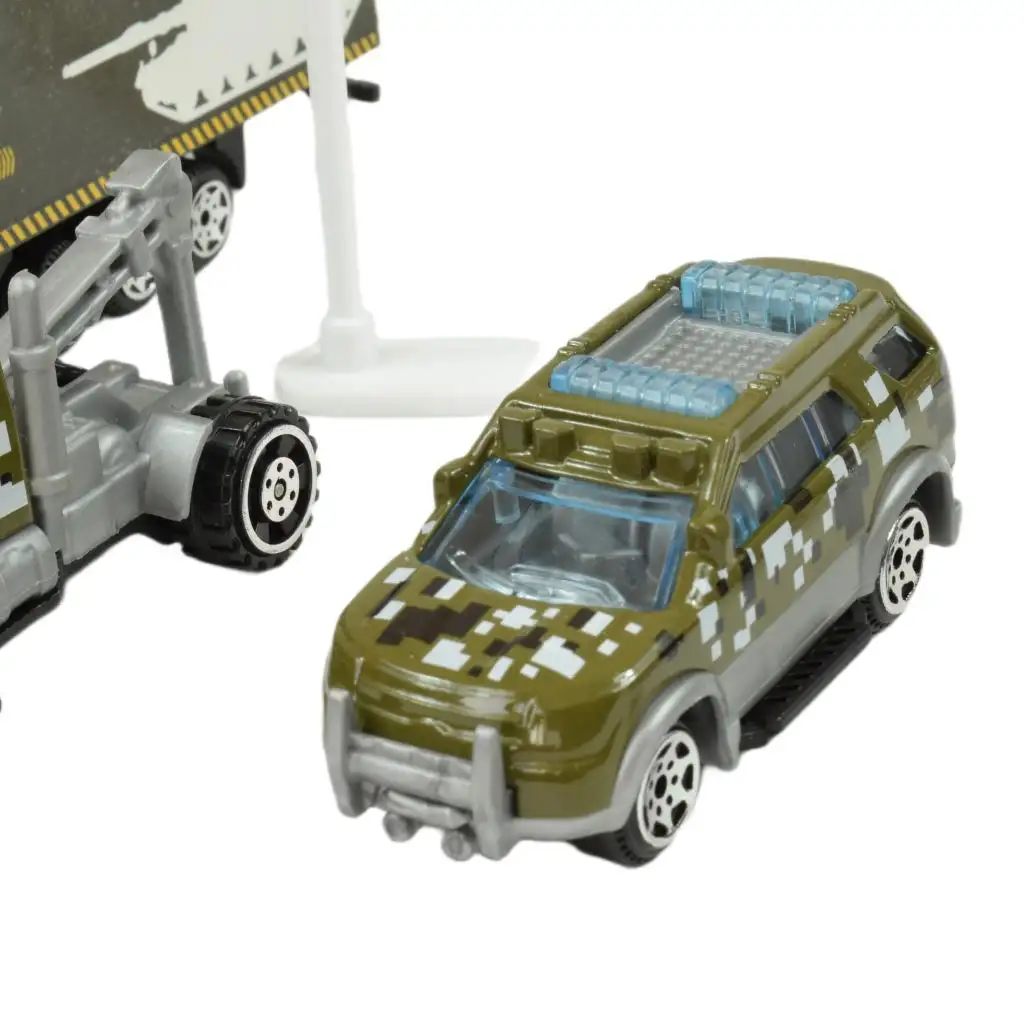 imagen de Chariot Die-Cast: Conjunto de vehículos militares de metal con accesorios en dos versiones 4