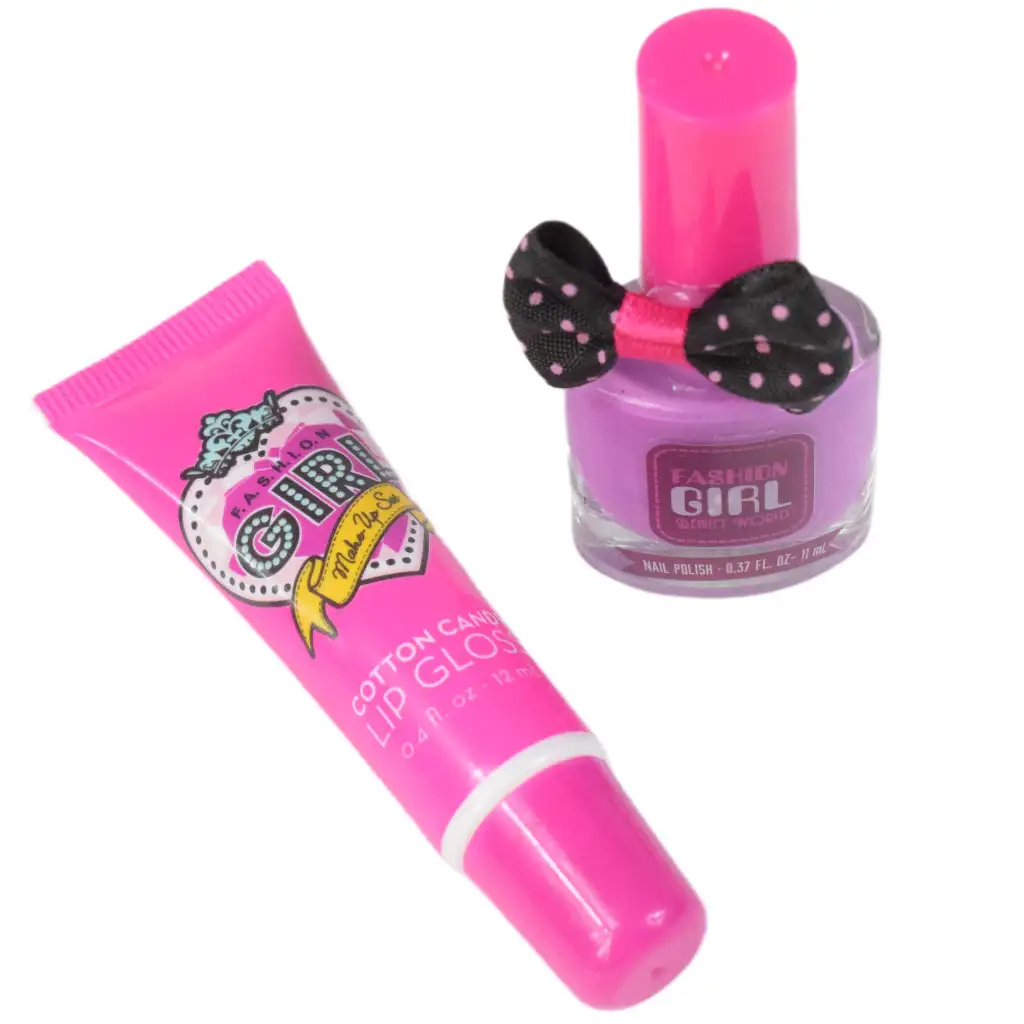 imagen de Chica de Moda: Gran set de maquillaje con tiza para el cabello, brillo labial y accesorios 3