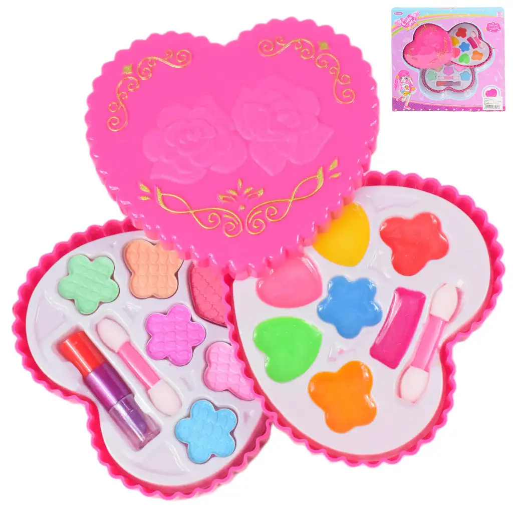imagen de Chica Linda: Paleta de maquillaje de dos niveles en forma de corazón 1