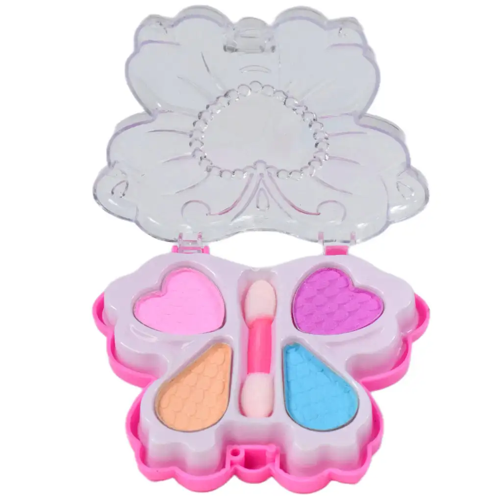 imagen de Chica Linda: Set de maquillaje con paleta en forma de flor y mariposa y accesorios 2