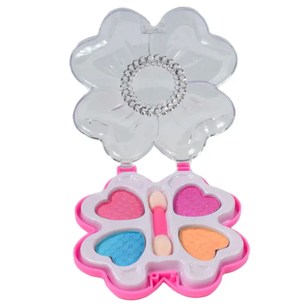 imagen de Chica Linda: Set de maquillaje con paleta en forma de flor y mariposa y accesorios 3