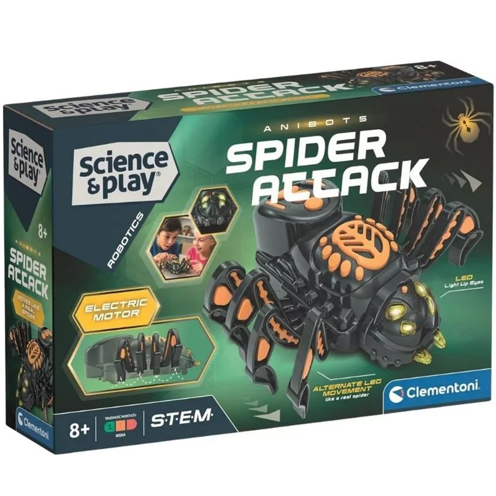 imagen de Ciencia y Juego: Juego de construcción de robot araña atacante - Clementoni 1