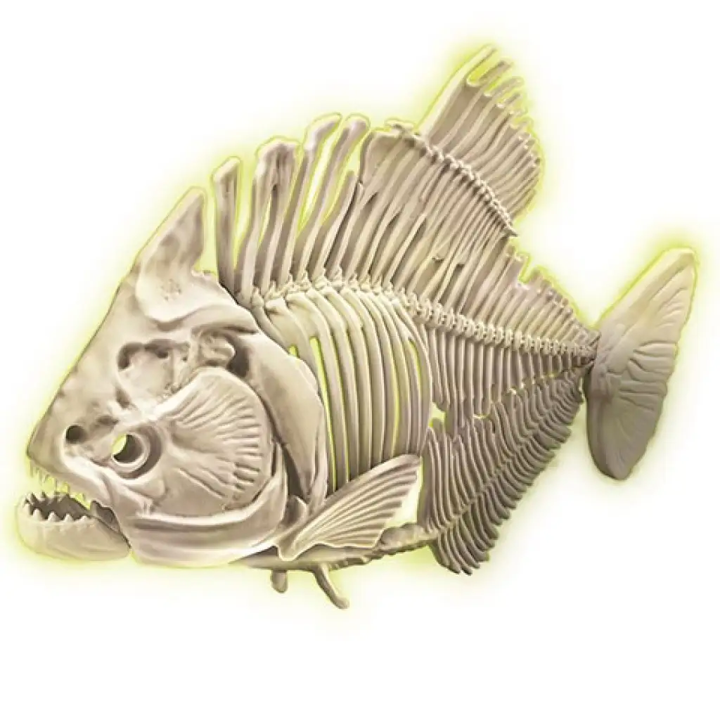 imagen de Ciencia y Juego: Kit de arqueología de piraña fluorescente - Clementoni 3