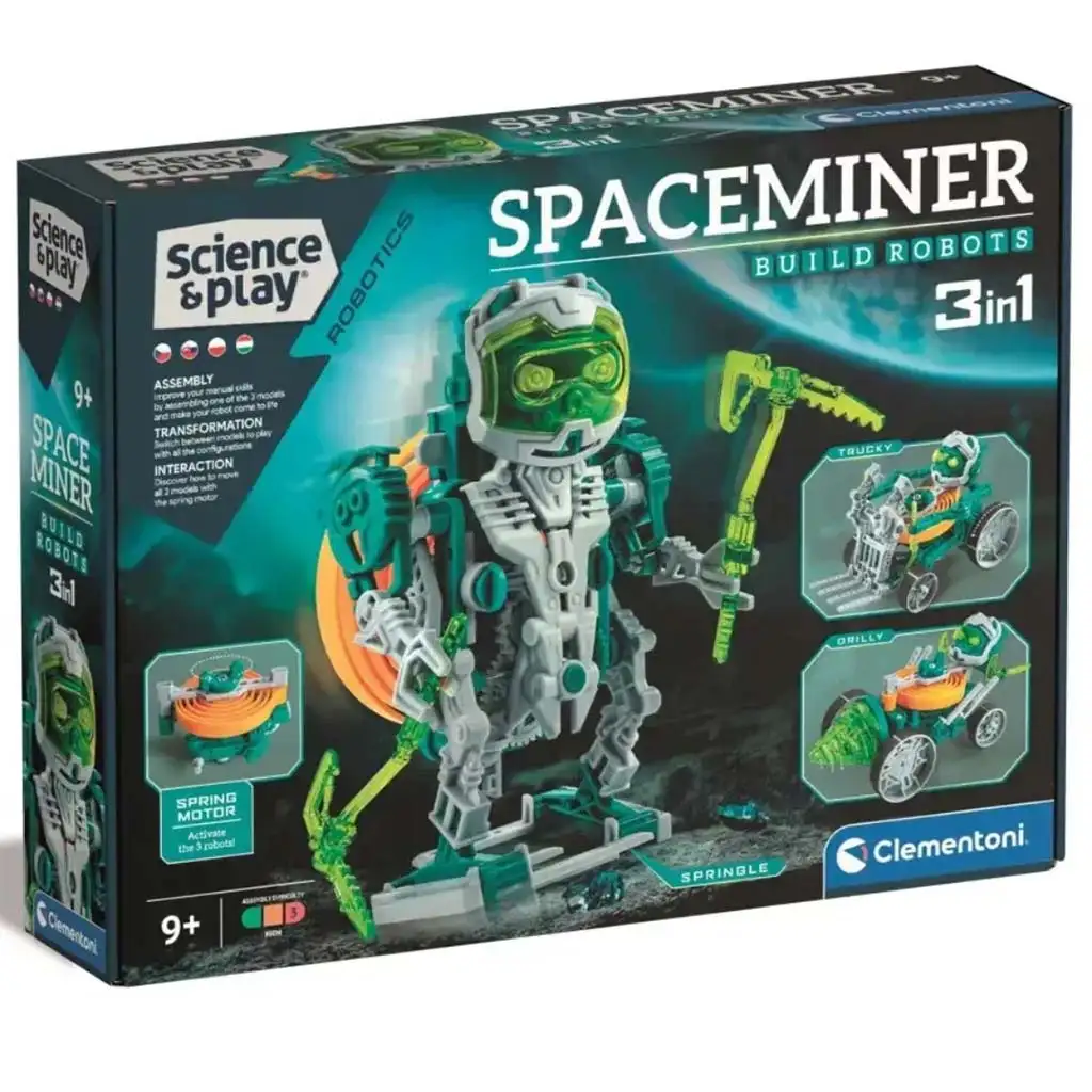 imagen de Ciencia y Juego: Robot minero espacial 3 en 1 construible - Clementoni 1