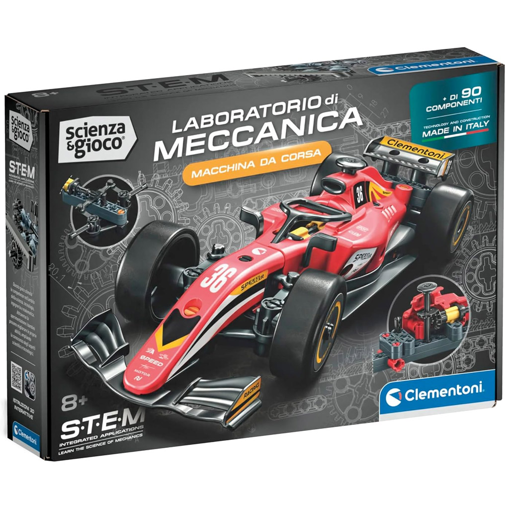 imagen de Ciencia y Juego: Speed Racer coche de carreras rojo ensamblable - Clementoni 1