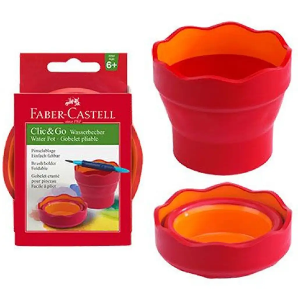 imagen de Cilck and Go cuenco de agua color rojo - Faber-Castell 1