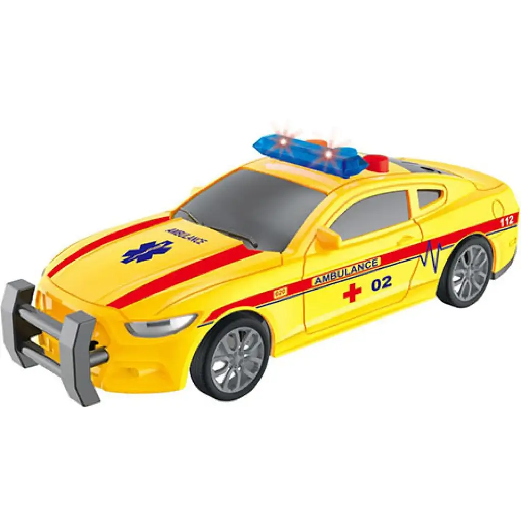imagen de City Rescue coche de rescate con luz y sonido amarillo 2