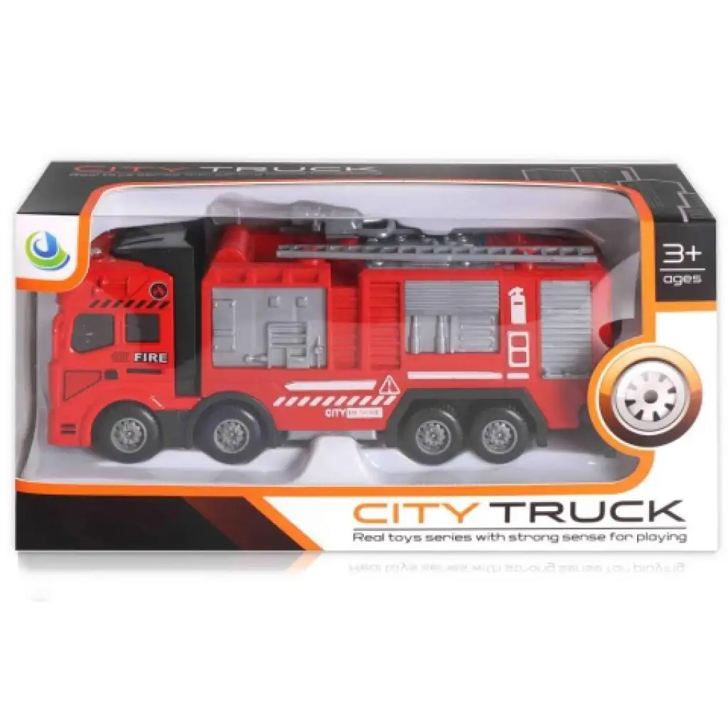 imagen de City Truck: Modelo de camión de bomberos de cuatro ejes de metal - con luz y sonido 1