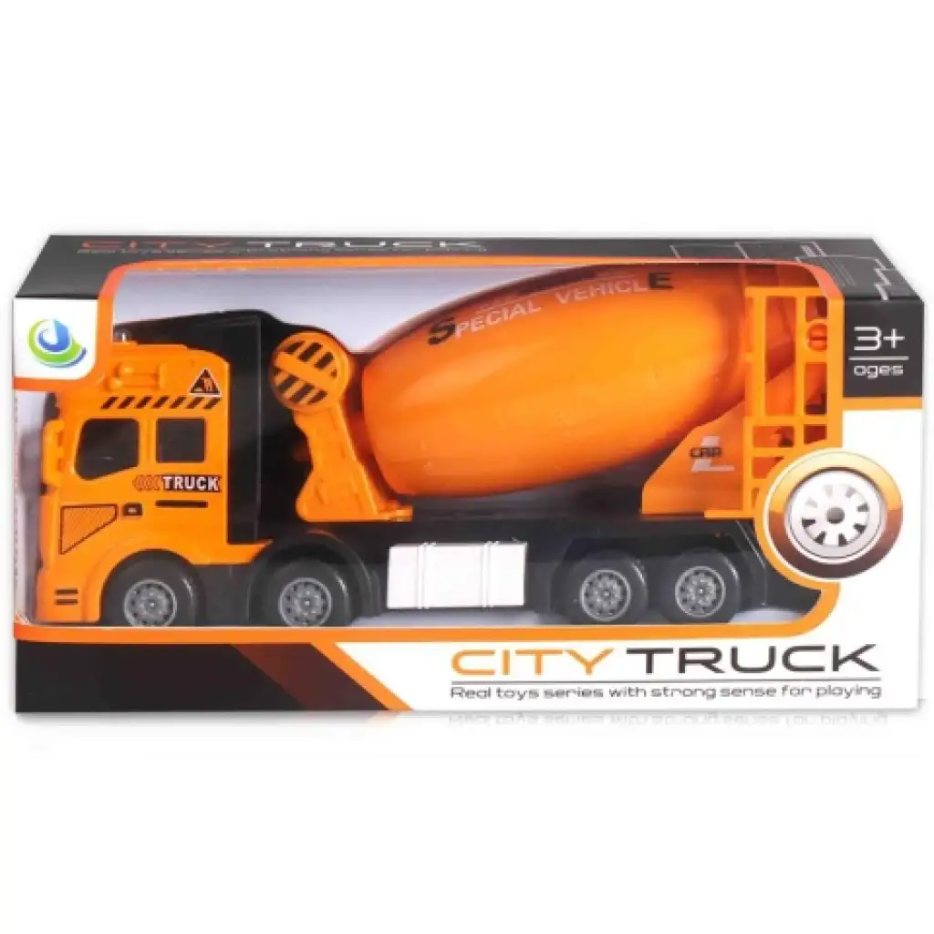 imagen de City Truck: Modelo de camión de cuatro ejes con mezcladora de cemento - con luz y sonido 1