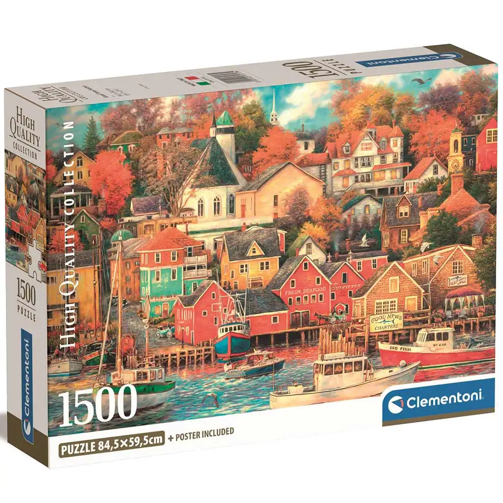 imagen de Ciudad del puerto rompecabezas de 1500 piezas HQC 84,5x59,5cm - Clementoni 1