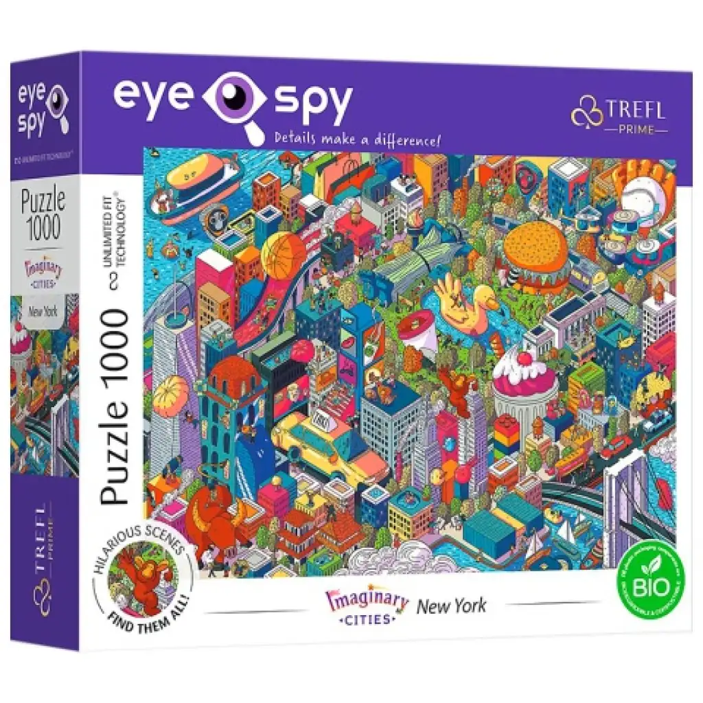 imagen de Ciudades Imaginarias: Puzzle de 1000 piezas de Nueva York UFT - Trefl 1