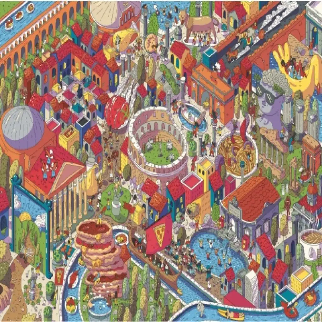 imagen de Ciudades Imaginarias: Puzzle de 1000 piezas de Roma UFT - Trefl 2