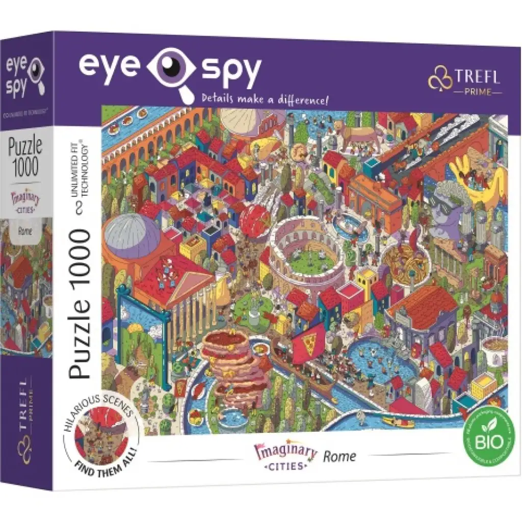 imagen de Ciudades Imaginarias: Puzzle de 1000 piezas de Roma UFT - Trefl 1