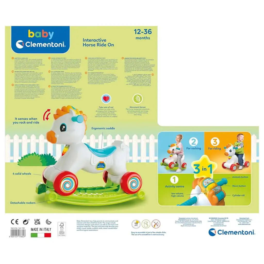 imagen de Clementoni Baby: 3 en 1 columpio interactivo de pony 4
