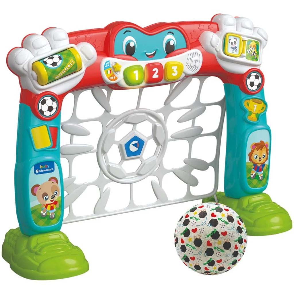 imagen de Clementoni Baby: Apunta y dispara portería de fútbol para bebés con sonido 2