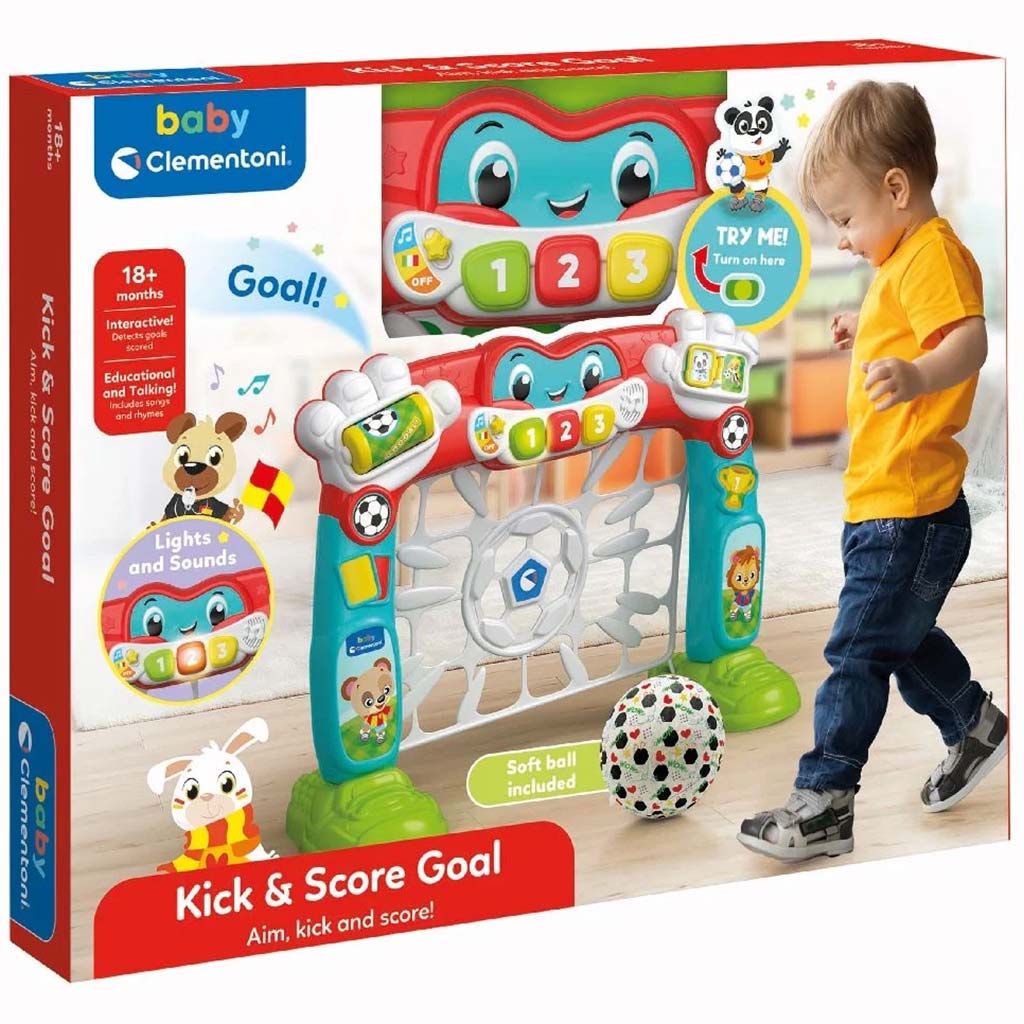 imagen de Clementoni Baby: Apunta y dispara portería de fútbol para bebés con sonido 1