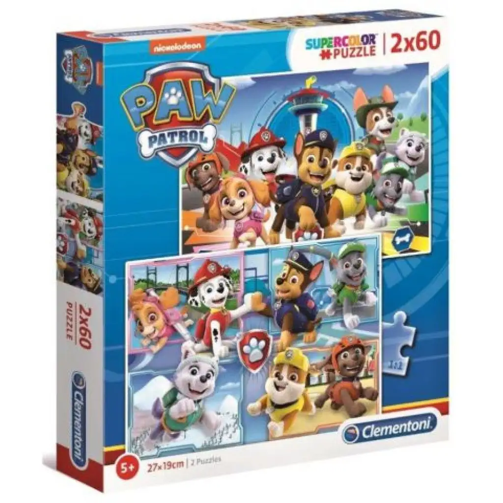 imagen de Clementoni: Patrulla Canina 2 en 1 2x60 piezas puzzle 1
