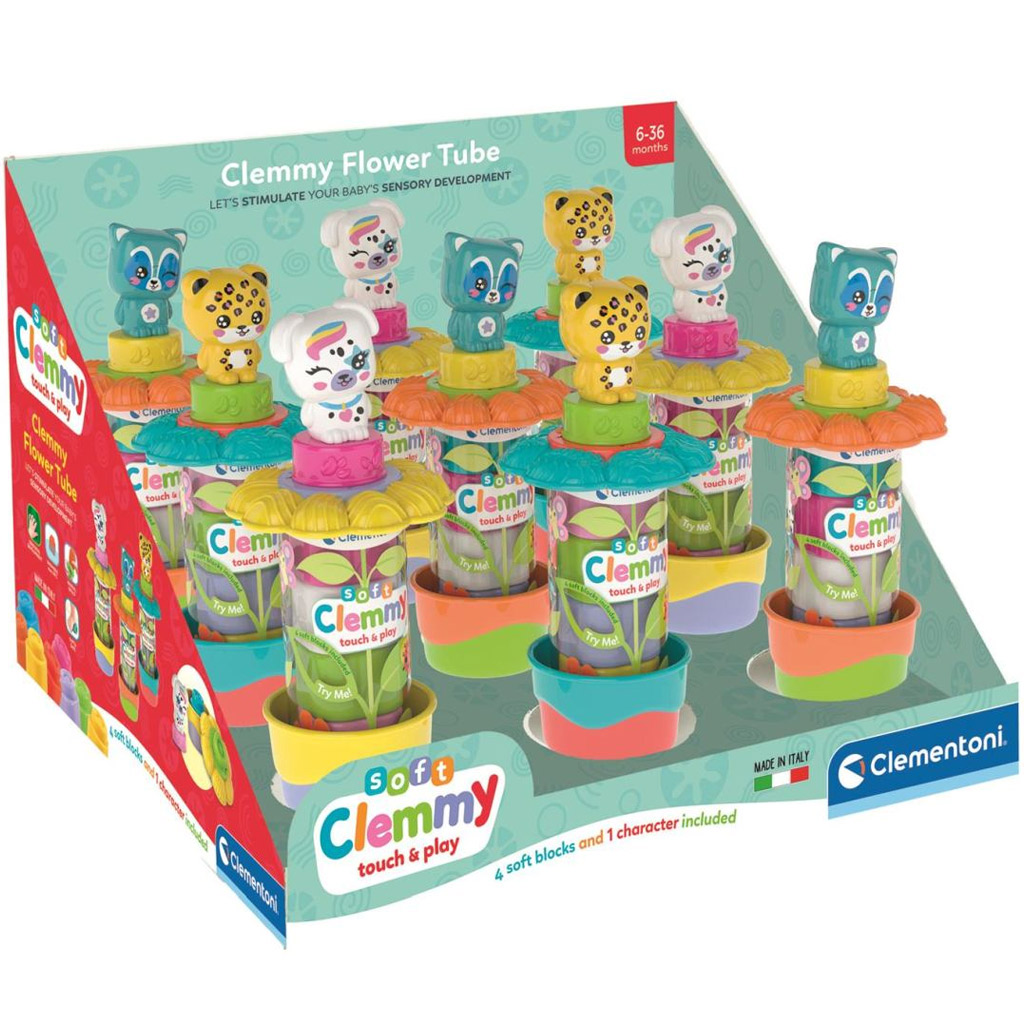 imagen de Clemmy: Bloques de construcción suaves y coloridos con figura en caja floral 1ud - Clementoni 1