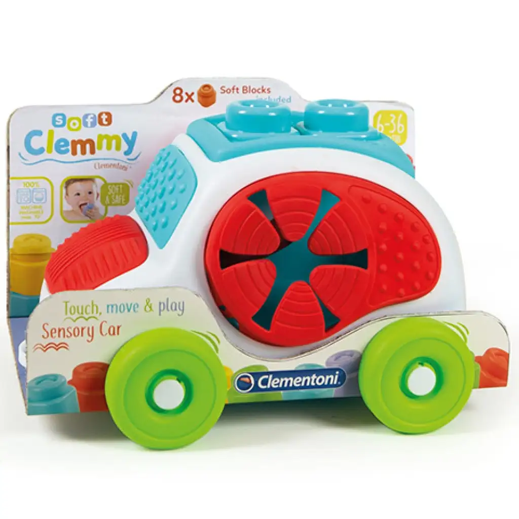imagen de Clemmy Set de bloques de construcción suaves en forma de coche 8 piezas - Clementoni 1