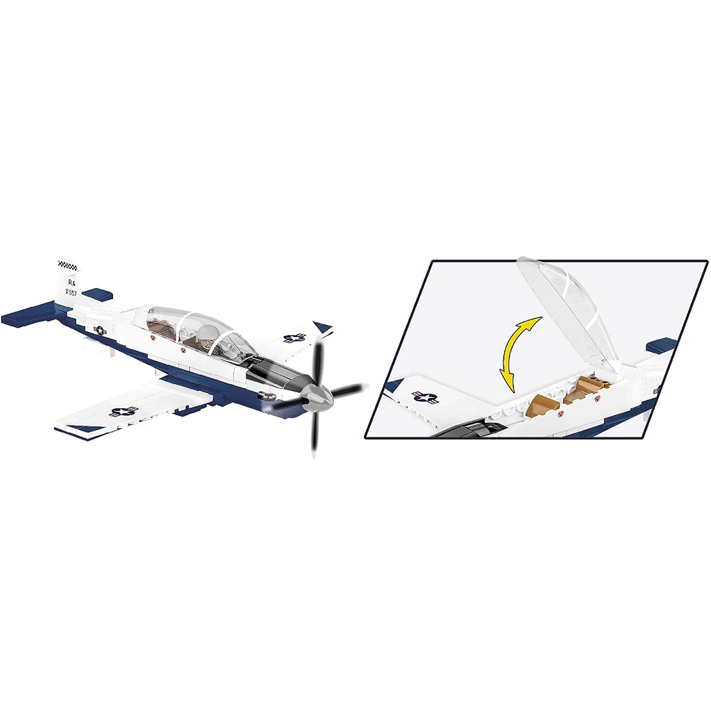 imagen de COBI: Beechcraft T-6 Texan II azul-blanco juguete de construcción (26624) 5