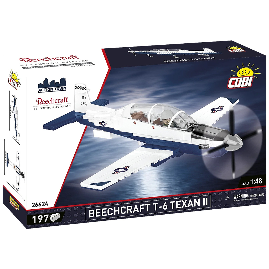 imagen de COBI: Beechcraft T-6 Texan II azul-blanco juguete de construcción (26624) 1