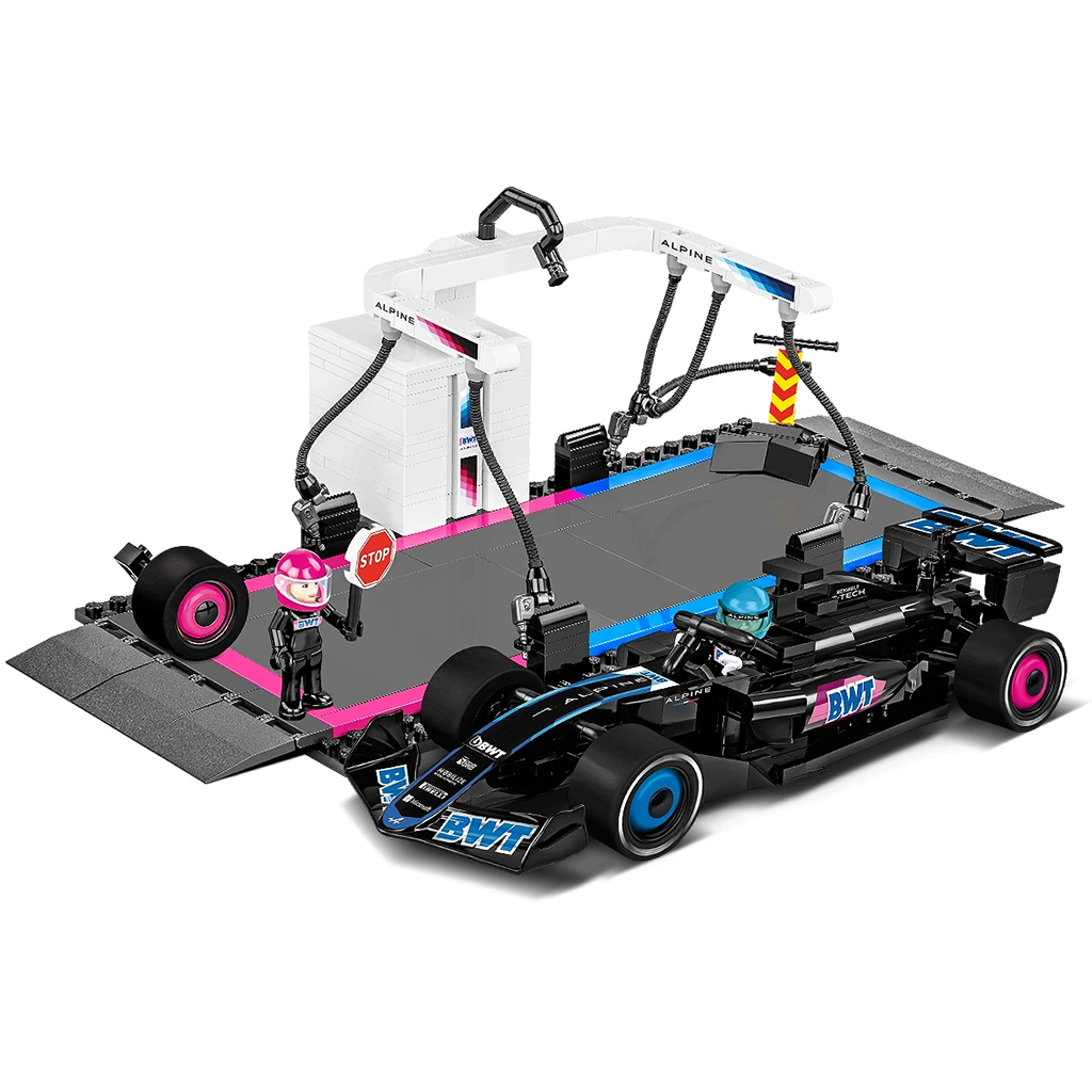 imagen de COBI: BWT Alpine F1 box de pits con coche de carreras (1685) 2