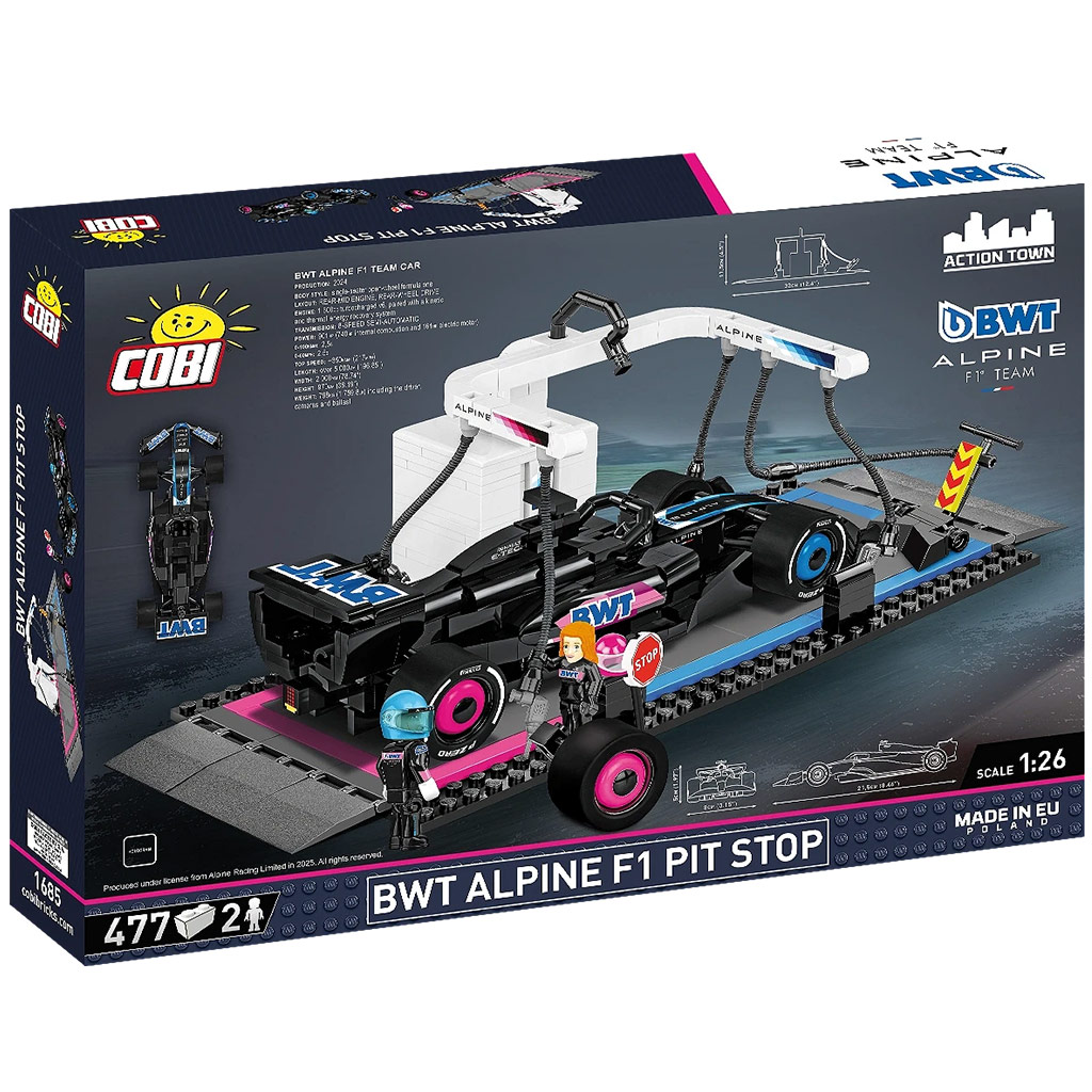 imagen de COBI: BWT Alpine F1 box de pits con coche de carreras (1685) 3