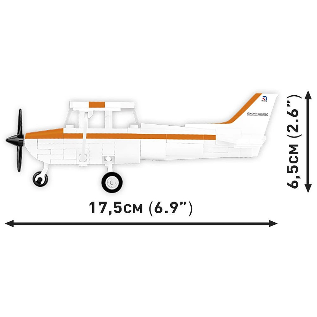 imagen de COBI: Cessna 172 Skyhawk naranja-blanco juego de construcción (26623) 4