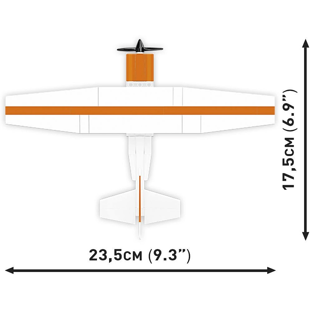 imagen de COBI: Cessna 172 Skyhawk naranja-blanco juego de construcción (26623) 5