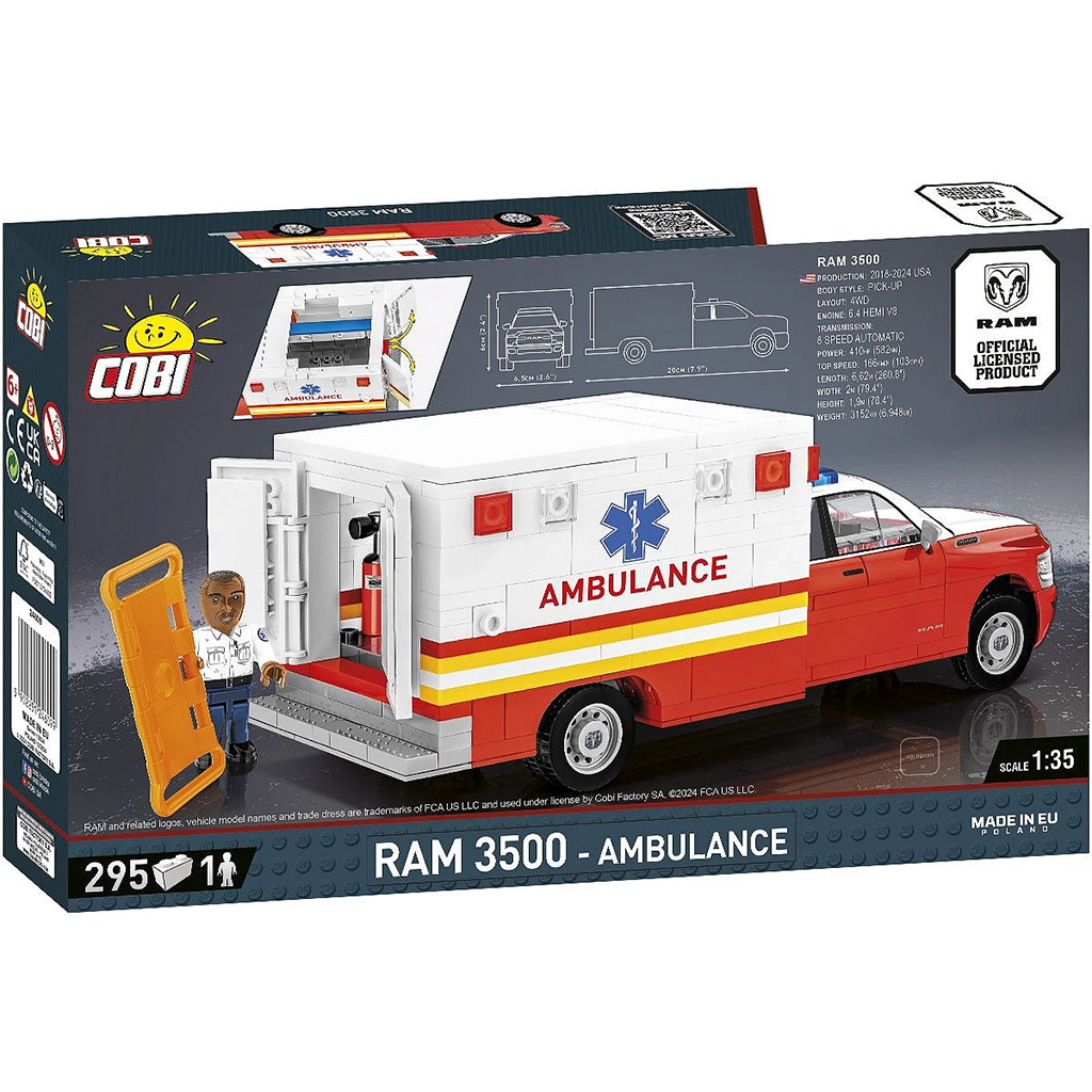 imagen de COBI: Dodge RAM 3500 camión de rescate juguete de construcción (24609) 3