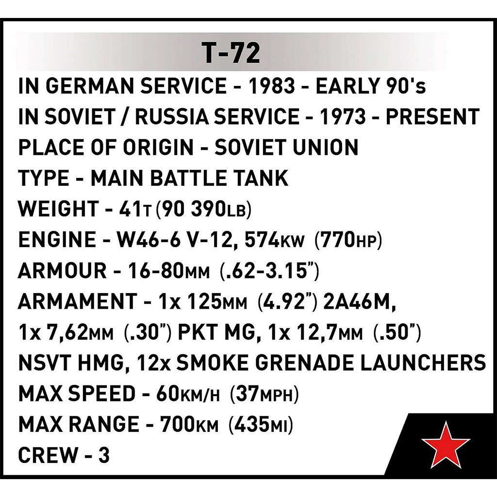 imagen de COBI: Fuerzas Armadas T-72 (Alemania del Este/Soviético) tanque de construcción (2625) 7