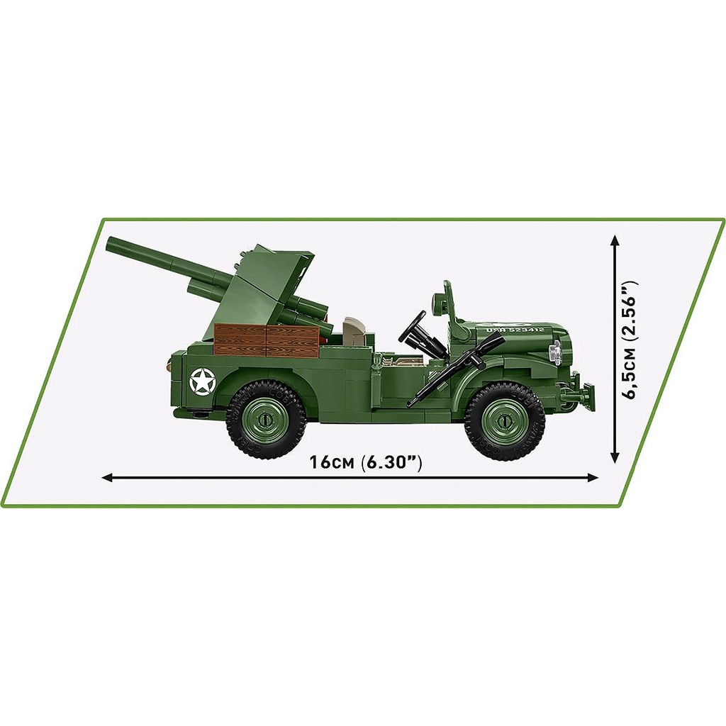 imagen de COBI: II Guerra Mundial 37mm GMC M6 Fargo juego de construcción (3116) 4