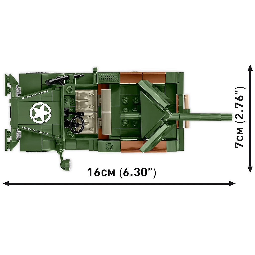 imagen de COBI: II Guerra Mundial 37mm GMC M6 Fargo juego de construcción (3116) 5