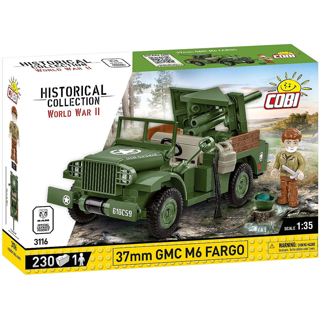 imagen de COBI: II Guerra Mundial 37mm GMC M6 Fargo juego de construcción (3116) 1