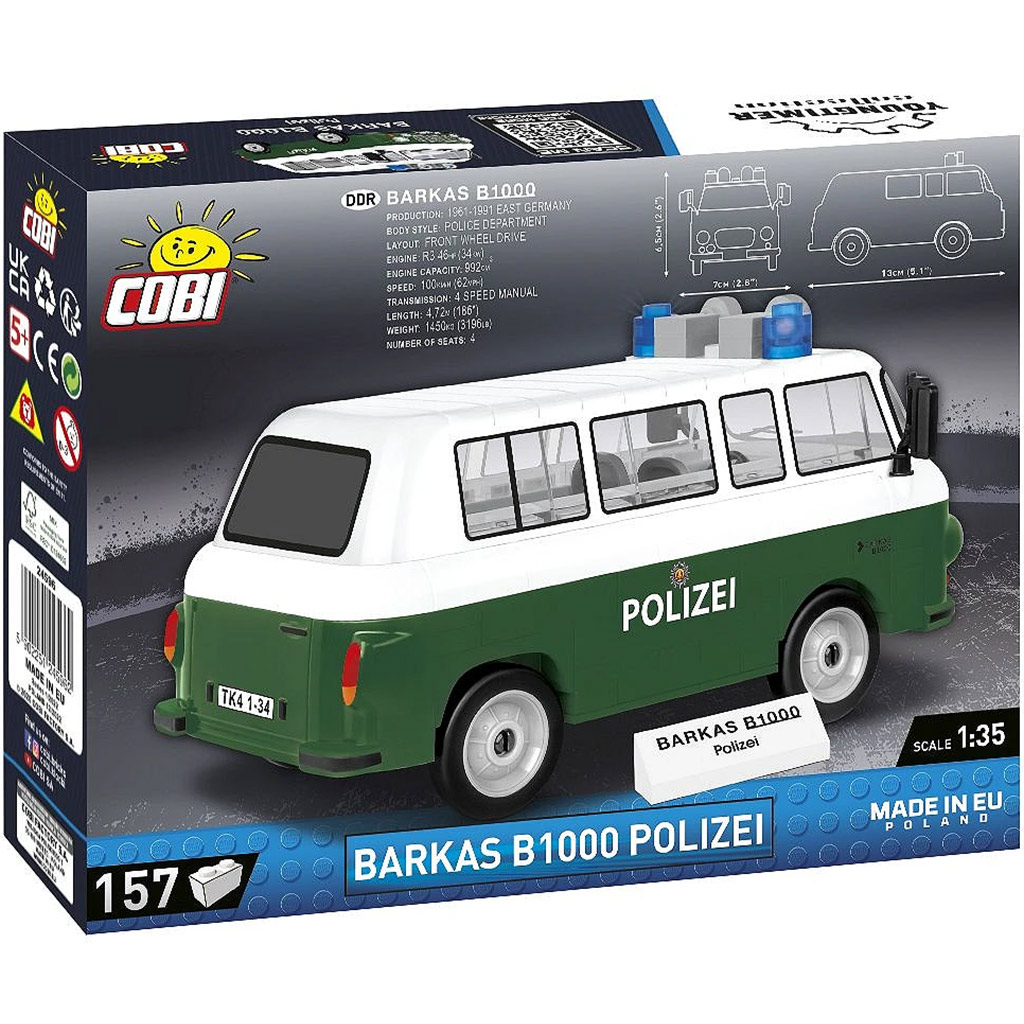 imagen de COBI: Microbús policial Barkas B1000 juego de construcción (24596) 3