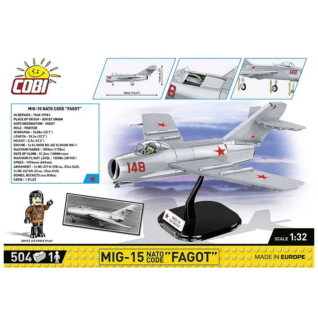 imagen de COBI: MiG-15 Fagot avión de construcción (2416) 4