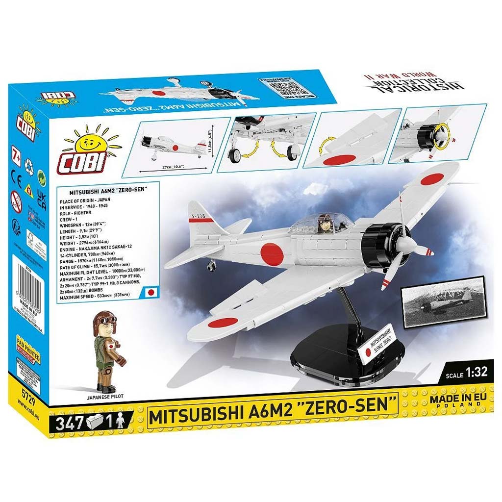 imagen de COBI: Mitsubishi A6M2 Zero‑Sen avión de construcción (5729) 7