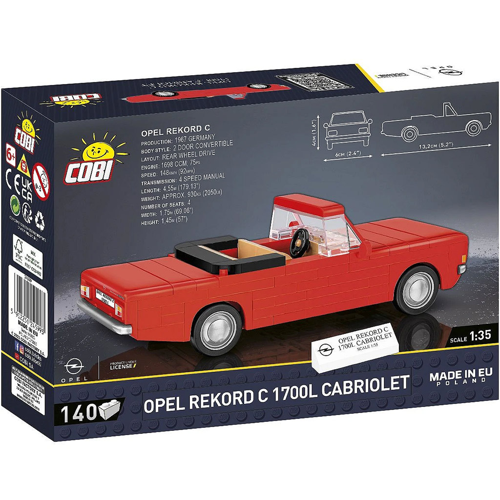 imagen de COBI: Opel Rekord C 1700 L convertible juego de construcción (24599) 3