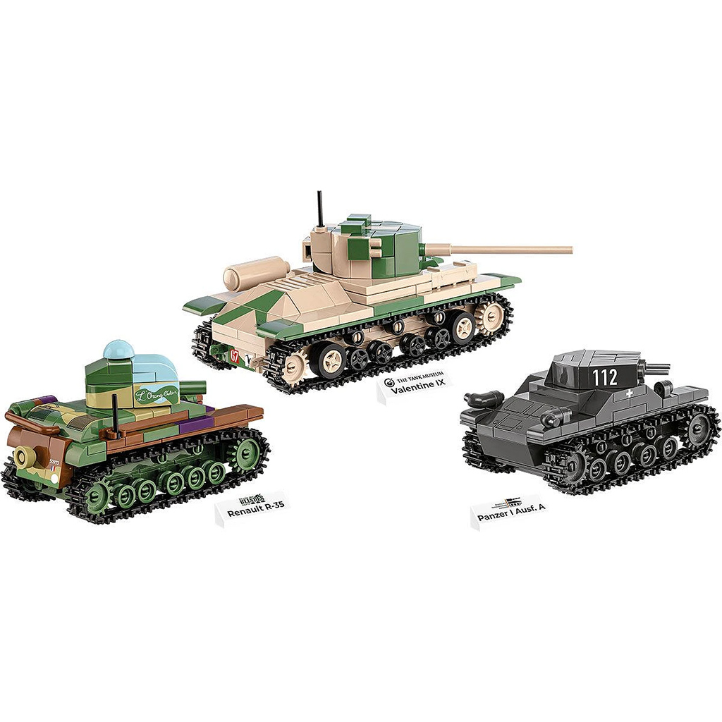imagen de COBI: Panzer I, Renault R35 y Valentine IX – 3 en 1 juego de construcción (2740) 8