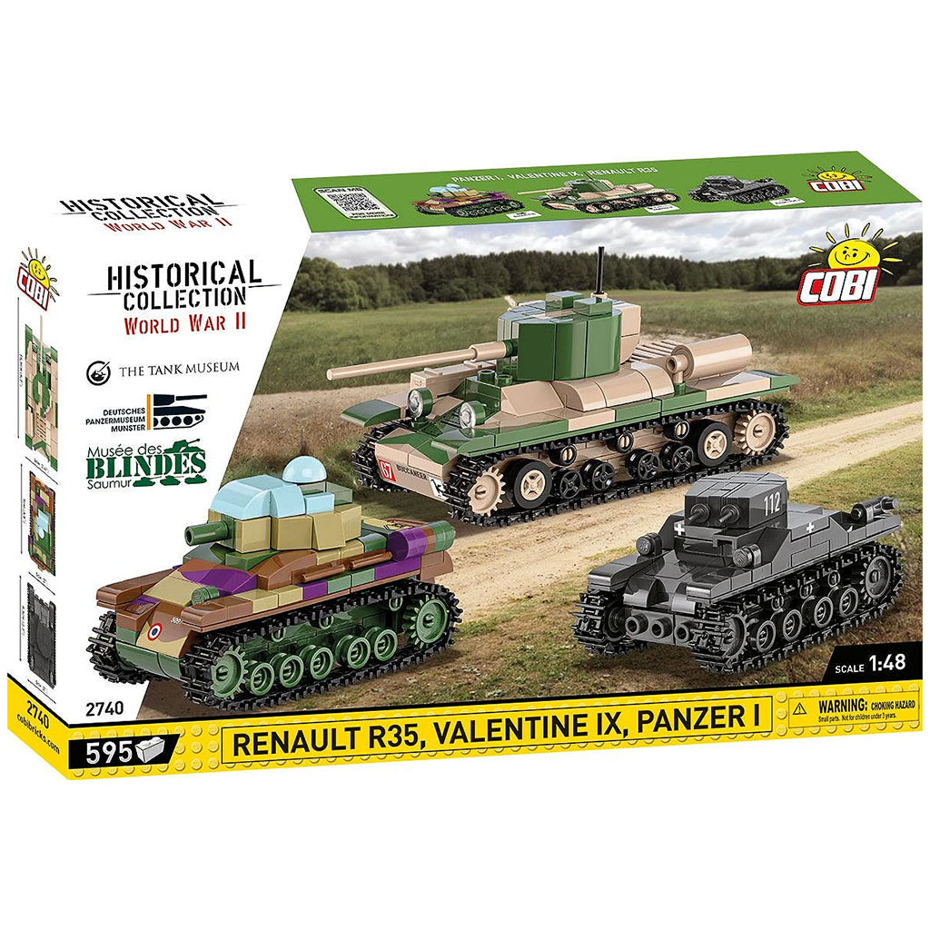 imagen de COBI: Panzer I, Renault R35 y Valentine IX – 3 en 1 juego de construcción (2740) 1