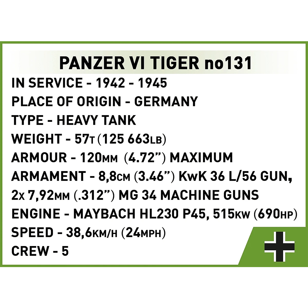 imagen de COBI: Panzer VI Tiger no131 juego de construcción (2588) 8