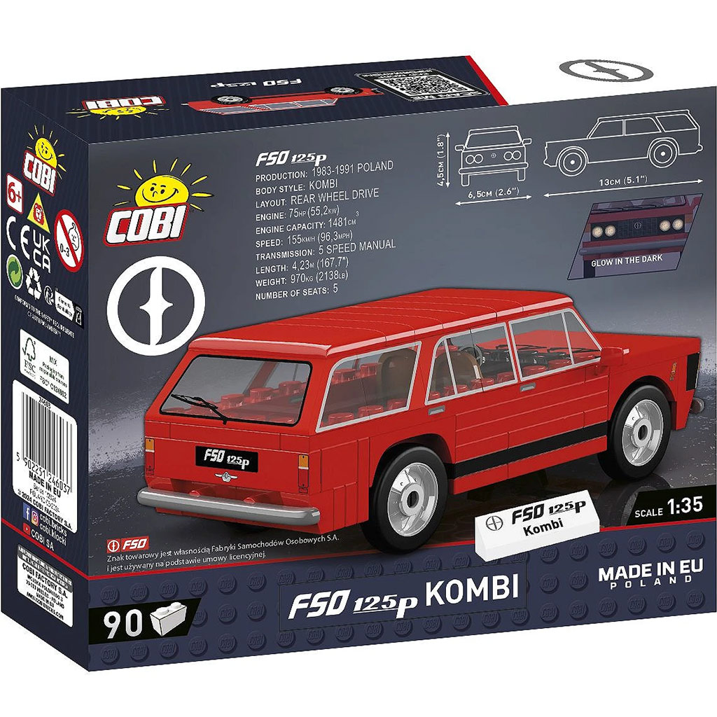 imagen de COBI: Polski Fiat 125p Kombi juguete de construcción (24603) 3