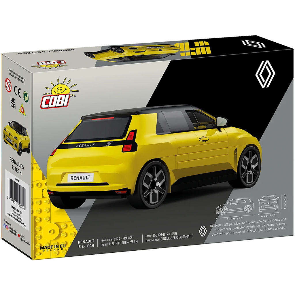 imagen de COBI: Renault 5 E-Tech coche amarillo juego de construcción (24673) 5